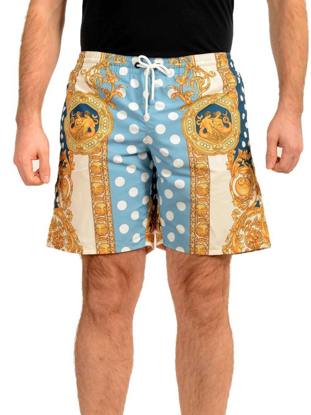 Versace Men's Long Heritage Print Swimwear Swim Shorts Versace sz 3 US XS IT 46